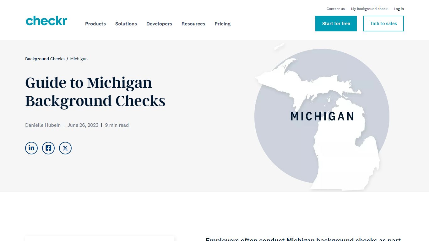 Michigan Background Checks | Checkr