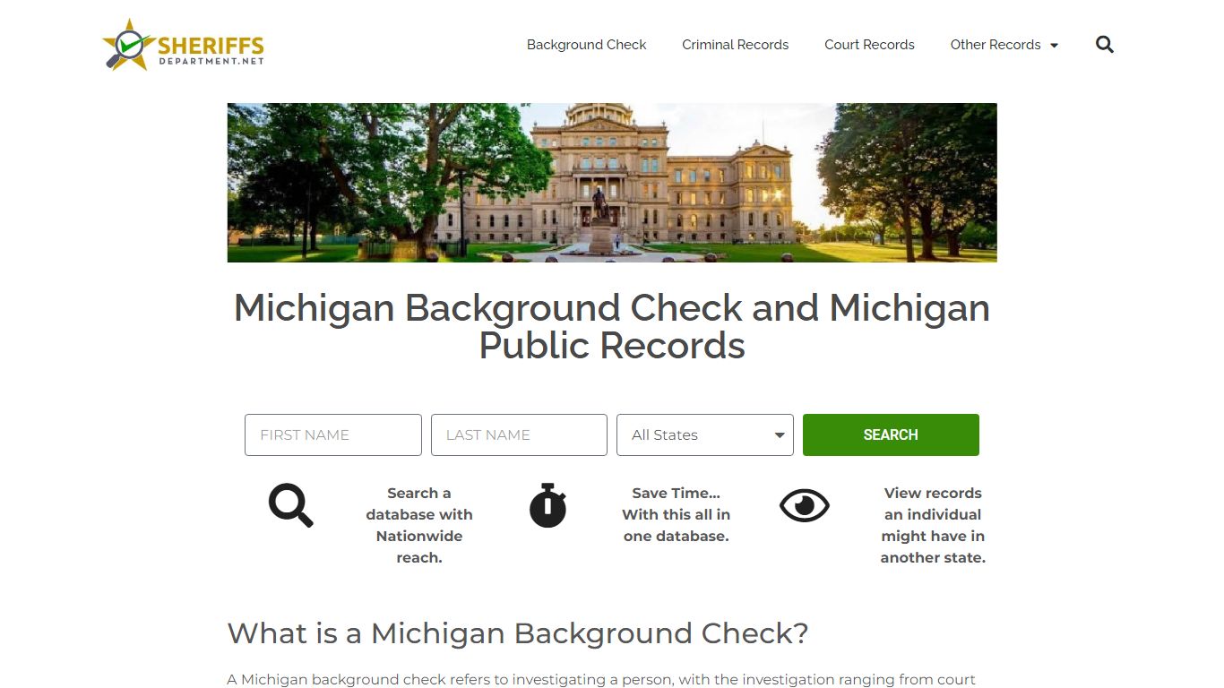 Michigan Background Check and Michigan Public Records